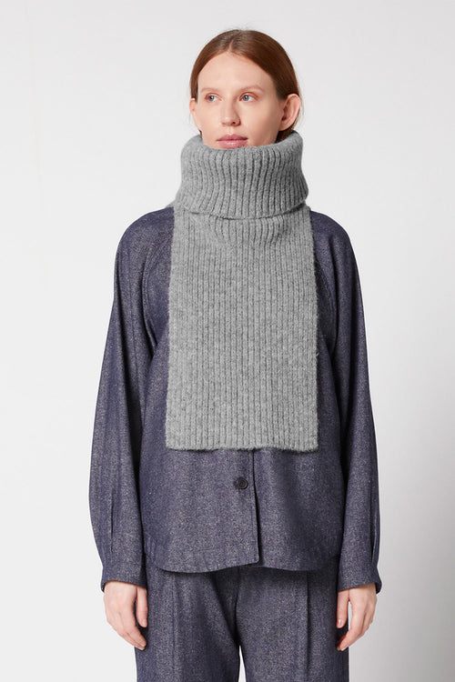 Knit Polo grey melange