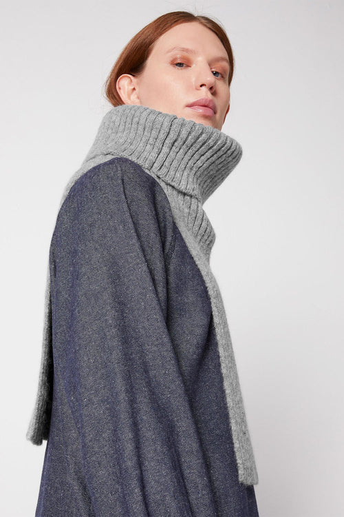 Knit Polo grey melange