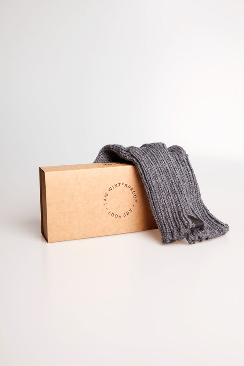 Raggsocka dark grey melange