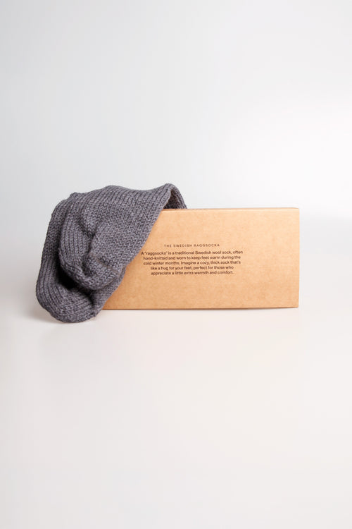 Raggsocka dark grey melange
